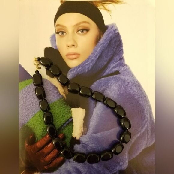 Zoe B 14k Onyx Chunky Necklace - Picture 3 of 7